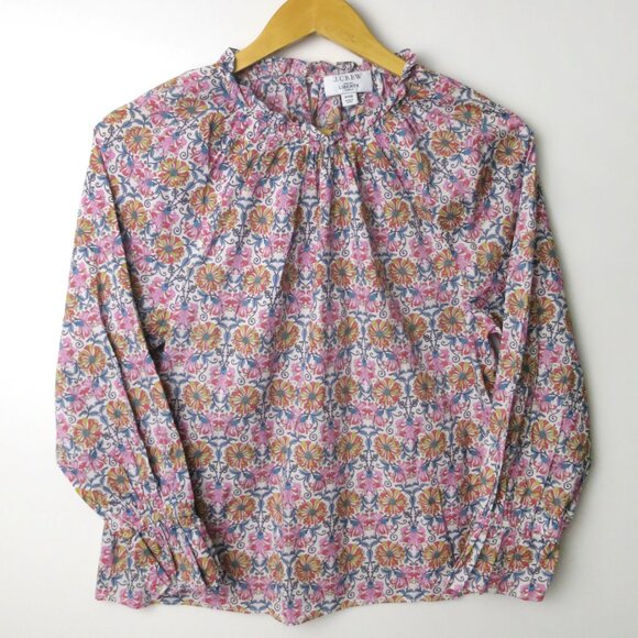 J.Crew x Liberty Honeysuckle Floral Print Blouse Size XXS - Picture 2 of 11